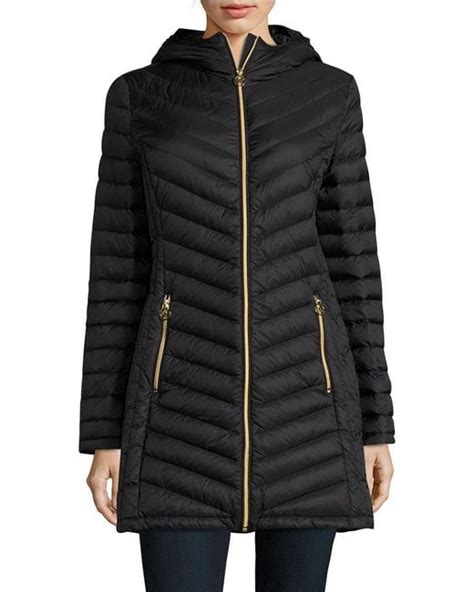 michael kors men's black puffer jacket|michael kors puffer jacket packable.